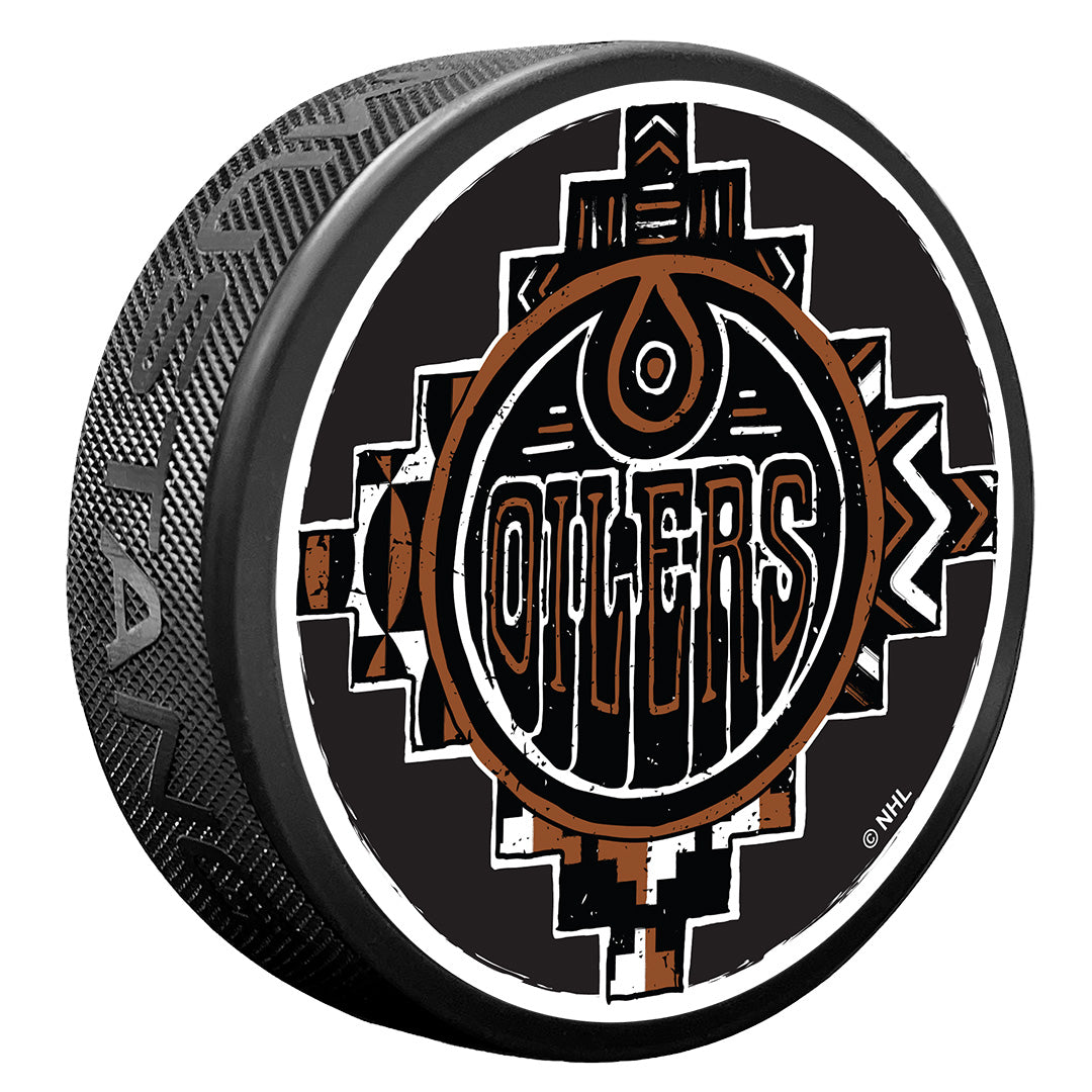 Edmonton Oilers Celebrating Black Excellence Textured Puck