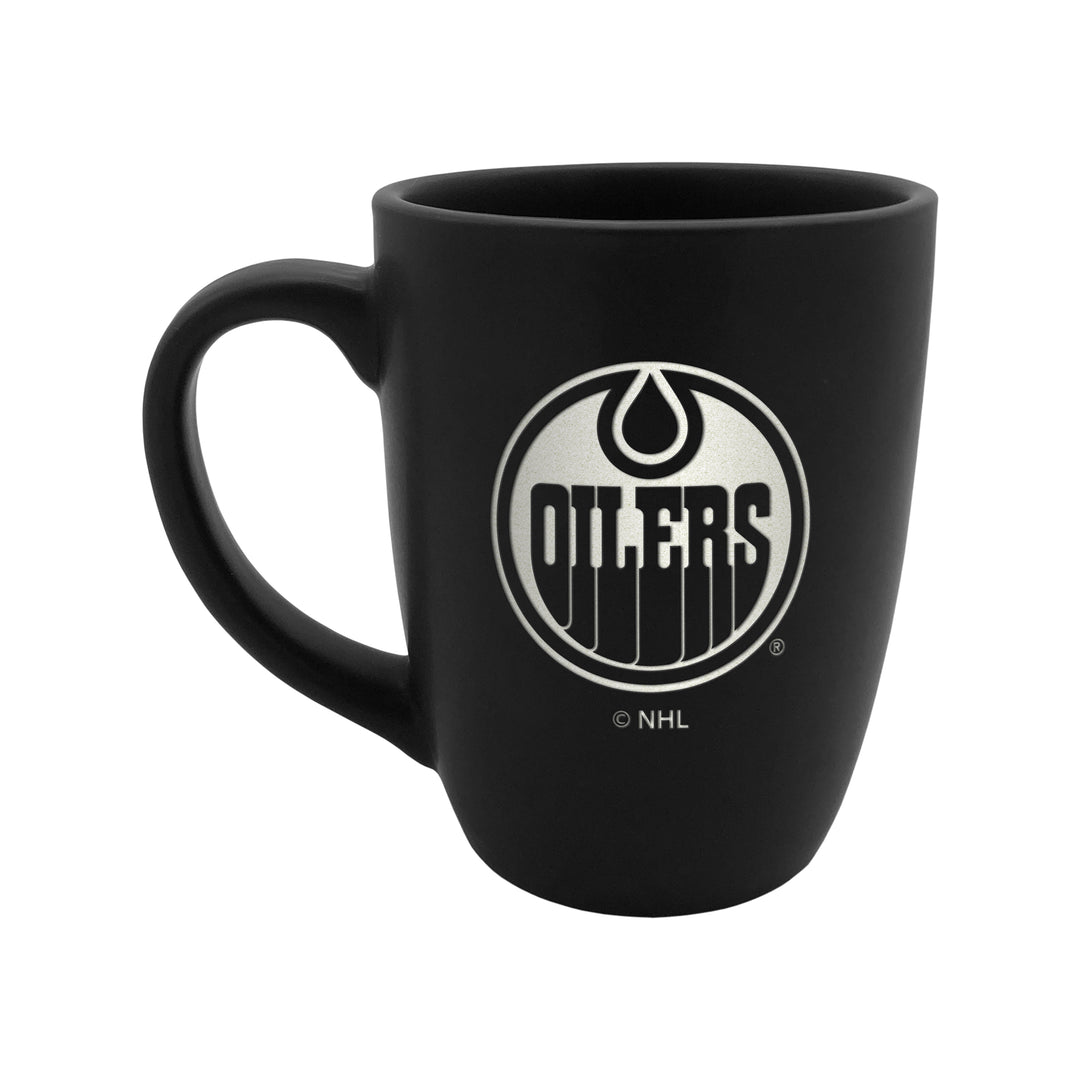 Edmonton Oilers Black Primary Logo 14oz Executive Coffee Mug