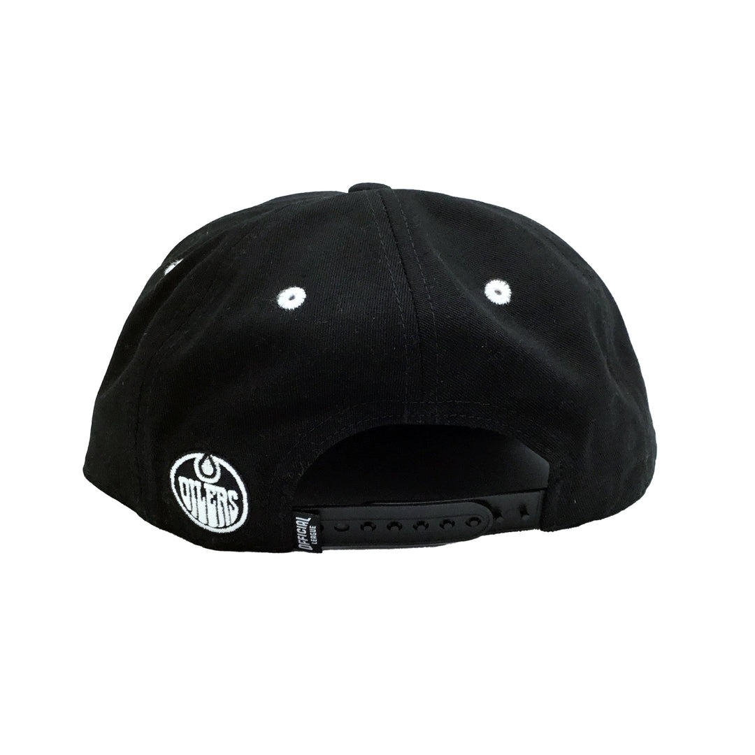 Edmonton Oilers Official League Tonal Logo Black Snapback Hat