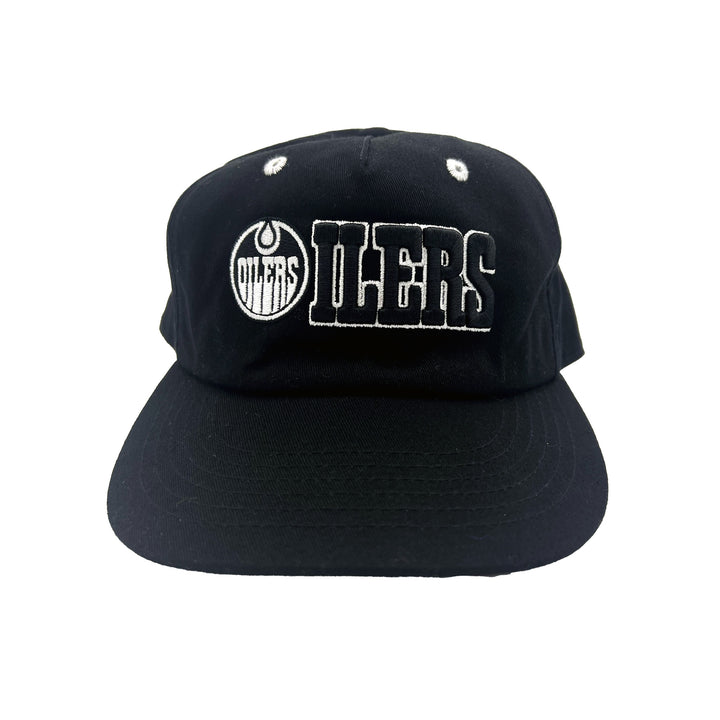 Edmonton Oilers Official League Tonal Logo Black Snapback Hat