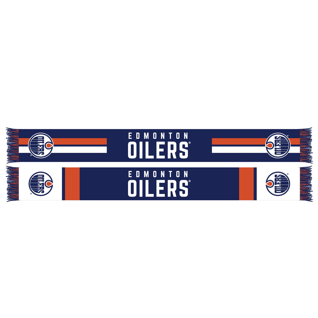 Edmonton Oilers Blue Striped Scarf