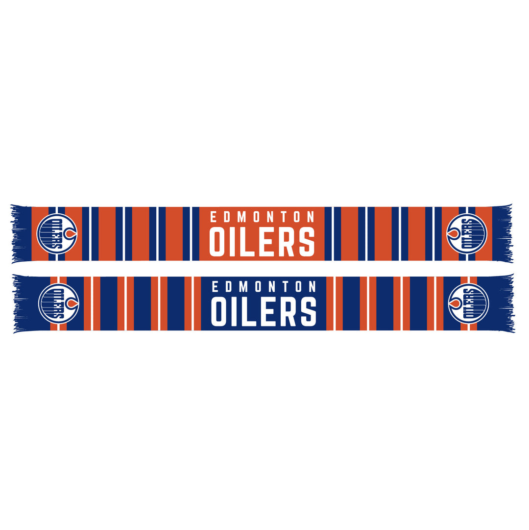 Edmonton Oilers Blue & Orange Bars Scarf