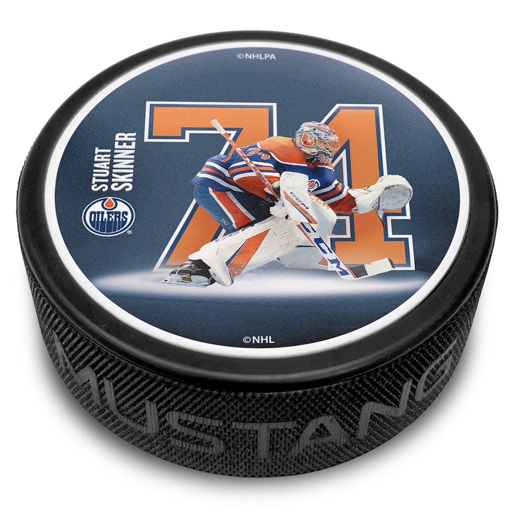 Stuart Skinner Edmonton Oilers Breakout Puck
