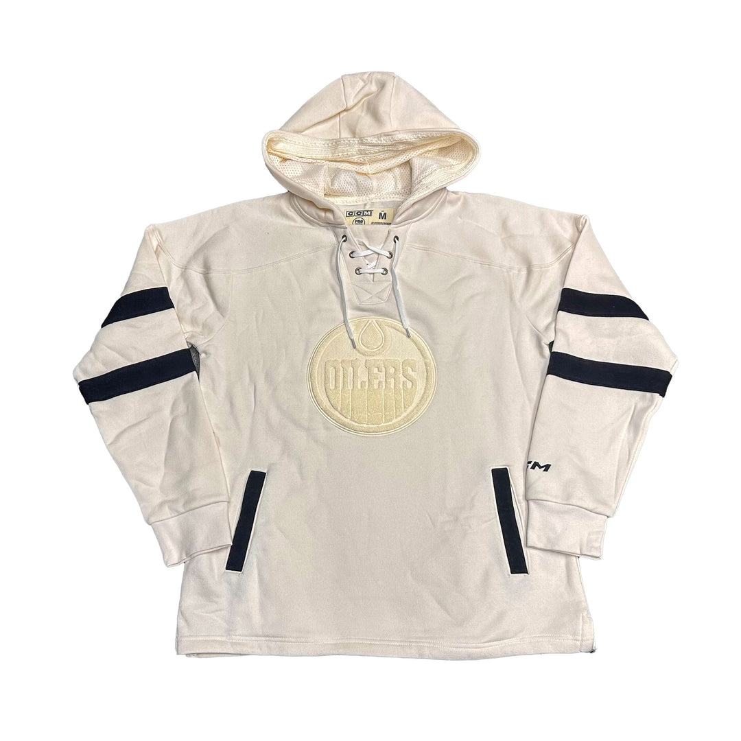Edmonton Oilers CCM Unbleached White Jersey Hoodie