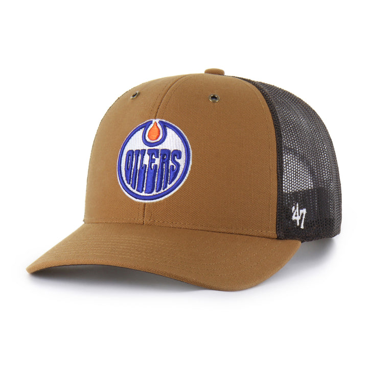 Edmonton Oilers Carhartt '47 Brown Trucker Snapback Hat