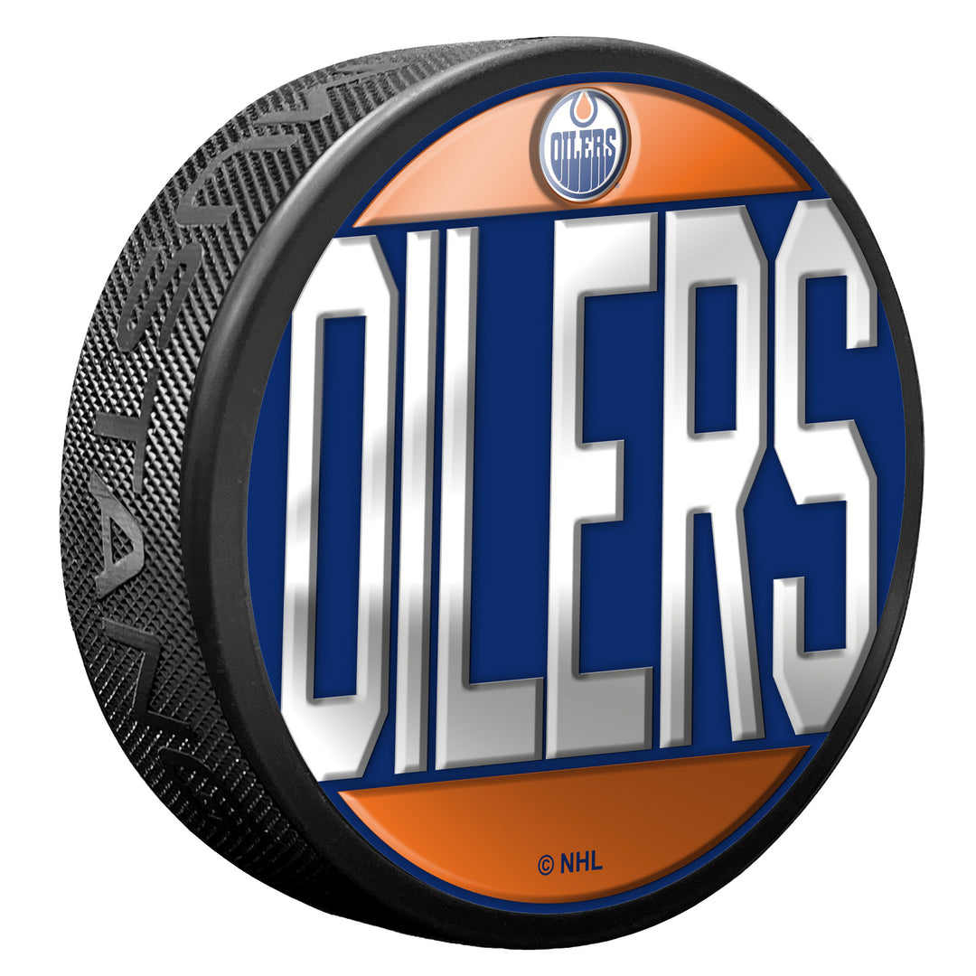 Edmonton Oilers Dynamic Block Puck
