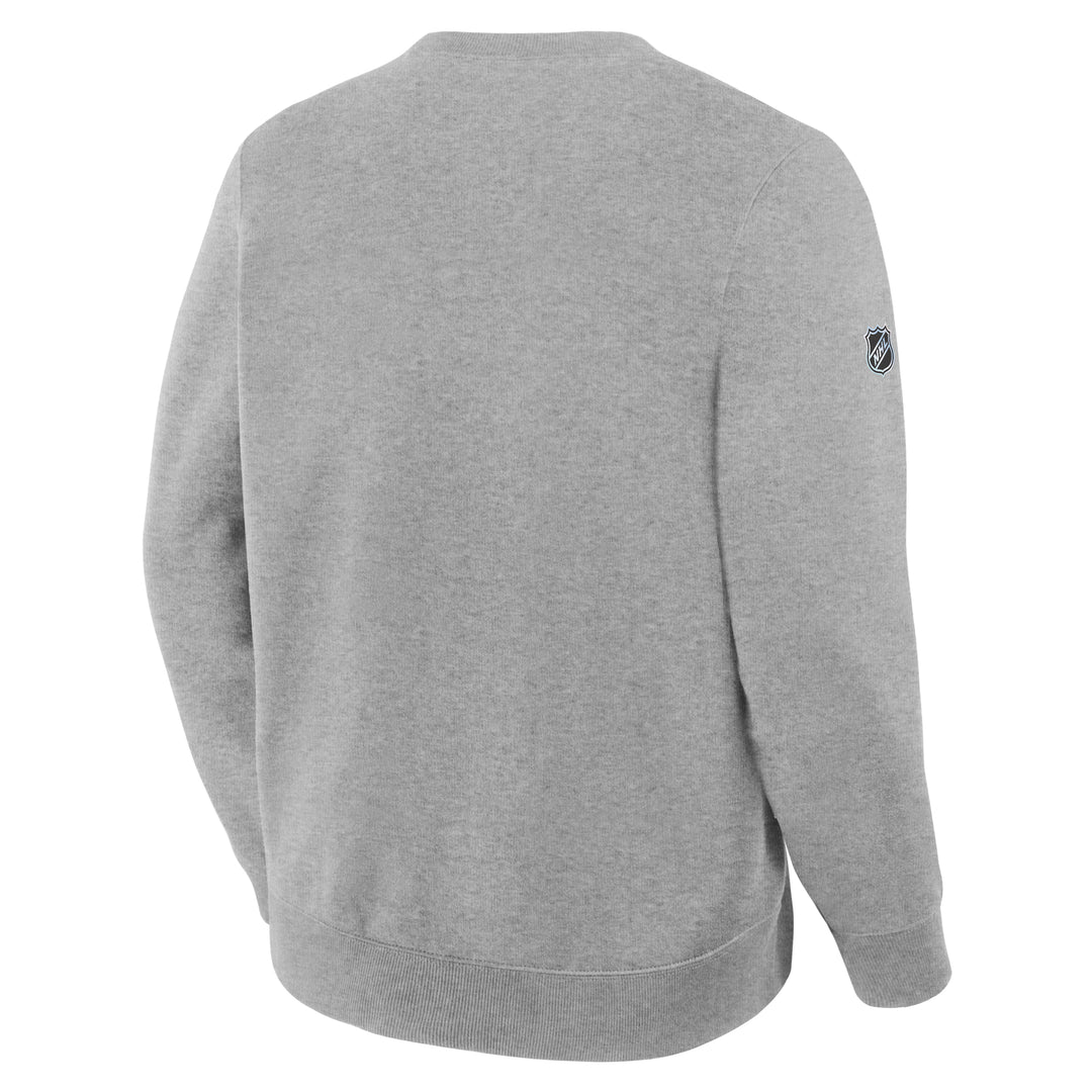 Edmonton Oilers Fanatics Cotton Fleece Grey Crewneck Sweatshirt