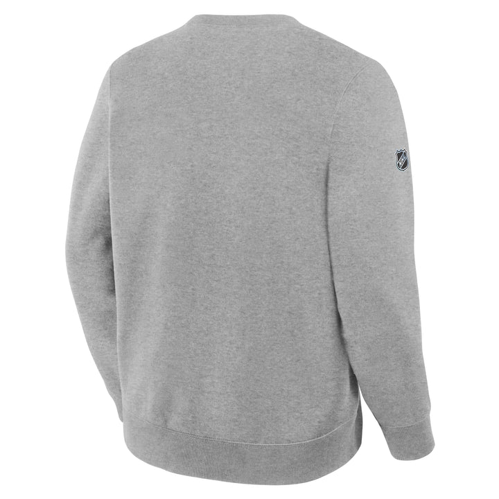 Edmonton Oilers Fanatics Cotton Fleece Grey Crewneck Sweatshirt