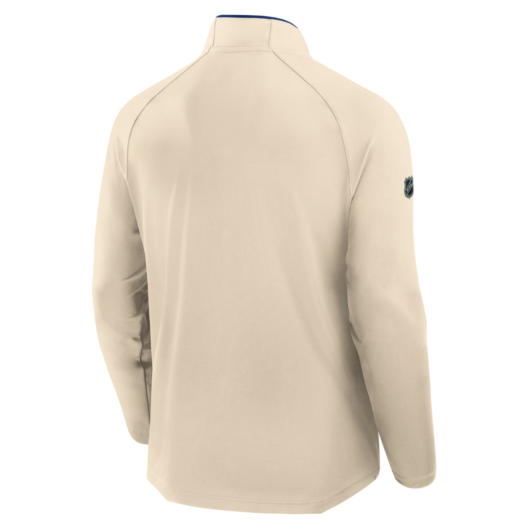 Edmonton Oilers Fanatics Authentic Pro Cream Alternate Half-Zip Sweatshirt