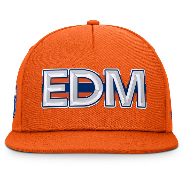 Edmonton Oilers Fanatics Orange 2025-26 Authentic Pro Rink 8 Snapback Hat