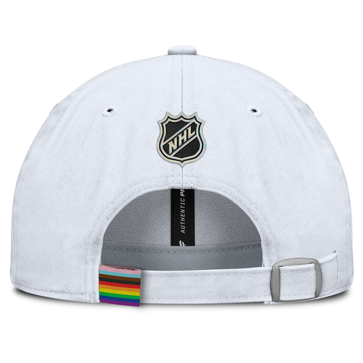 Edmonton Oilers Fanatics Pride White Unstructured Adjustable Hat