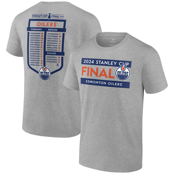 Edmonton Oilers 2024 Stanley Cup Playoffs Fanatics Stanley Cup Final Roster T-Shirt