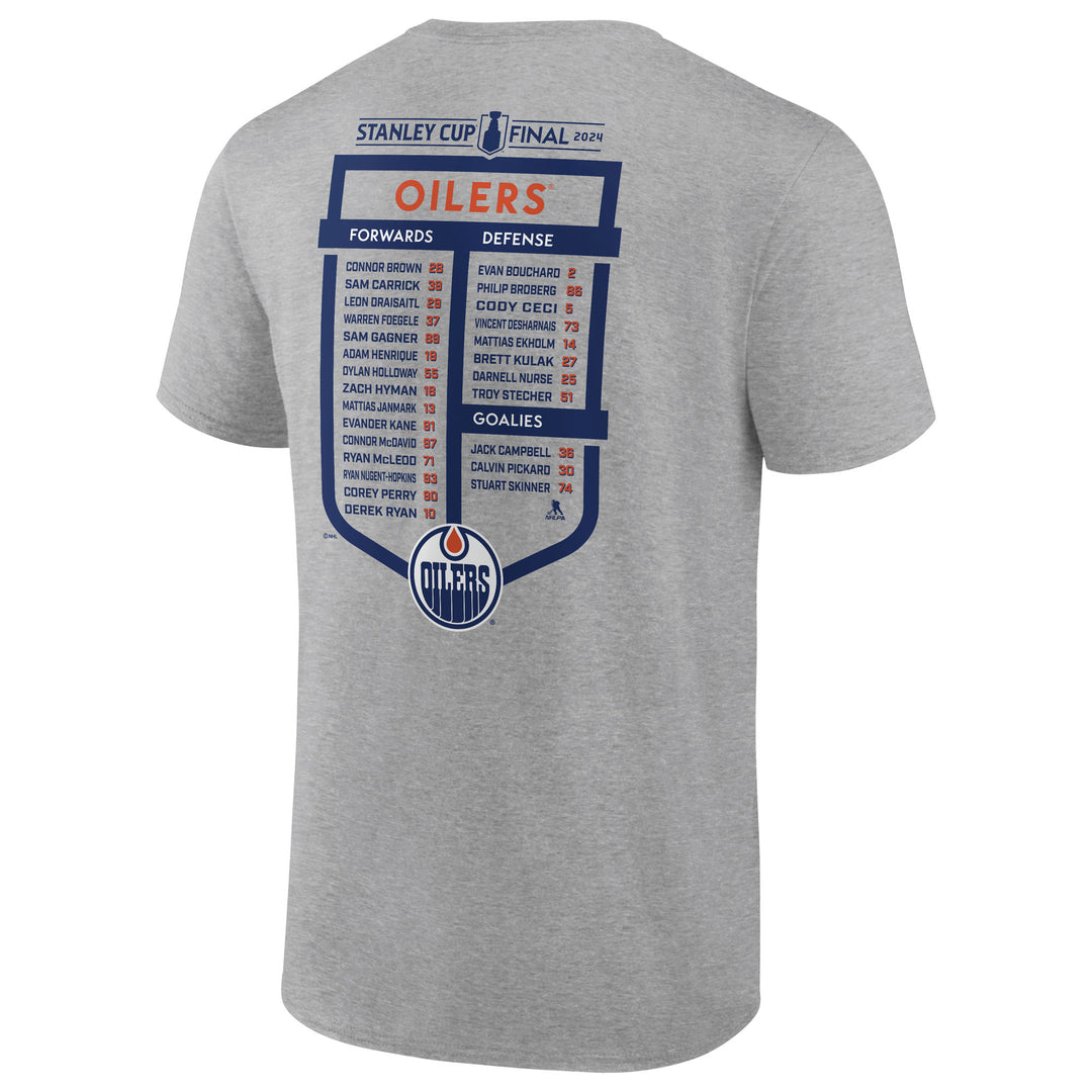 Edmonton Oilers 2024 Stanley Cup Playoffs Fanatics Stanley Cup Final Roster T-Shirt