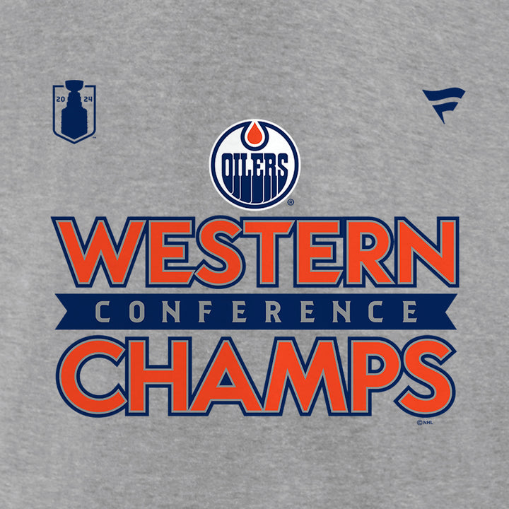 Edmonton Oilers 2024 Stanley Cup Playoffs Fanatics Western Conference Champs Locker Room T-Shirt