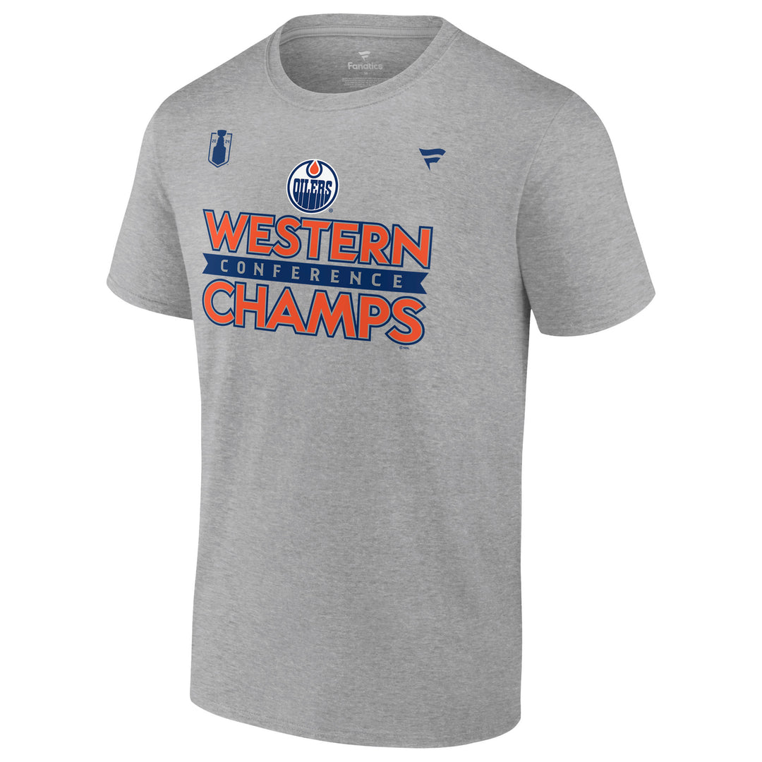 Edmonton Oilers 2024 Stanley Cup Playoffs Fanatics Western Conference Champs Locker Room T-Shirt
