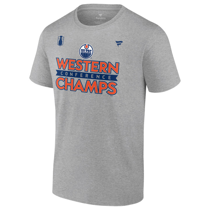 Edmonton Oilers 2024 Stanley Cup Playoffs Fanatics Western Conference Champs Locker Room T-Shirt