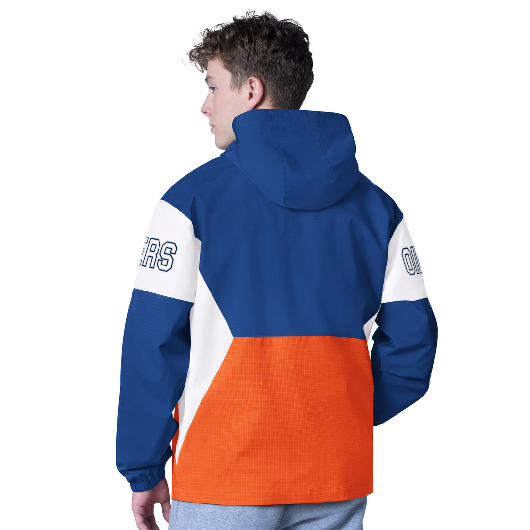 Edmonton Oilers G-III Blue Tailgate Half-Zip Jacket