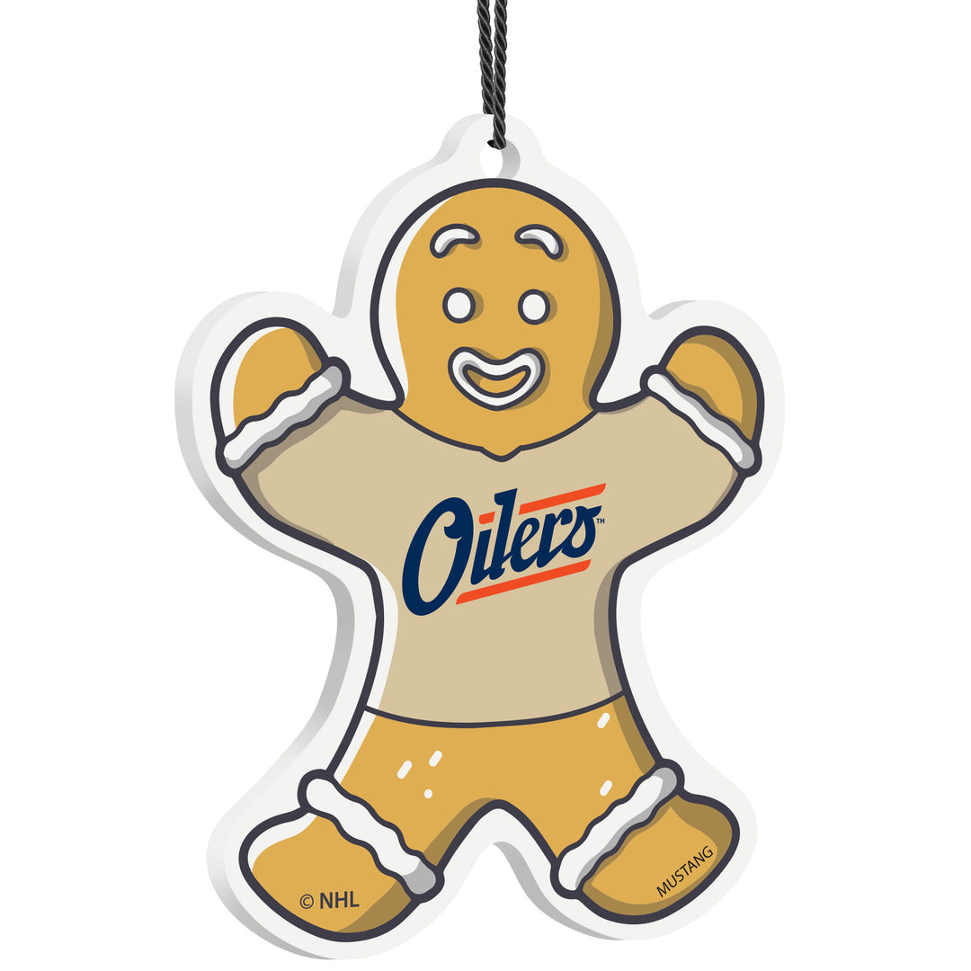 Edmonton Oilers Gingerbread Man Alternate Logo Ornament