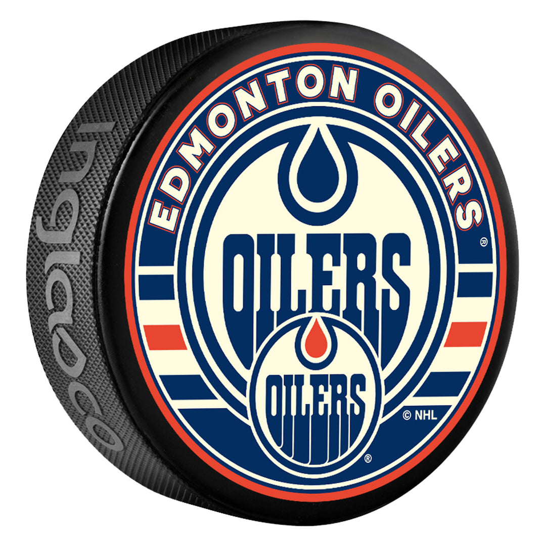 Edmonton Oilers Glow In The Dark Design Puck