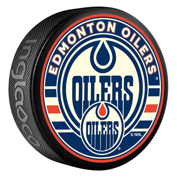 Edmonton Oilers Glow In The Dark Design Puck