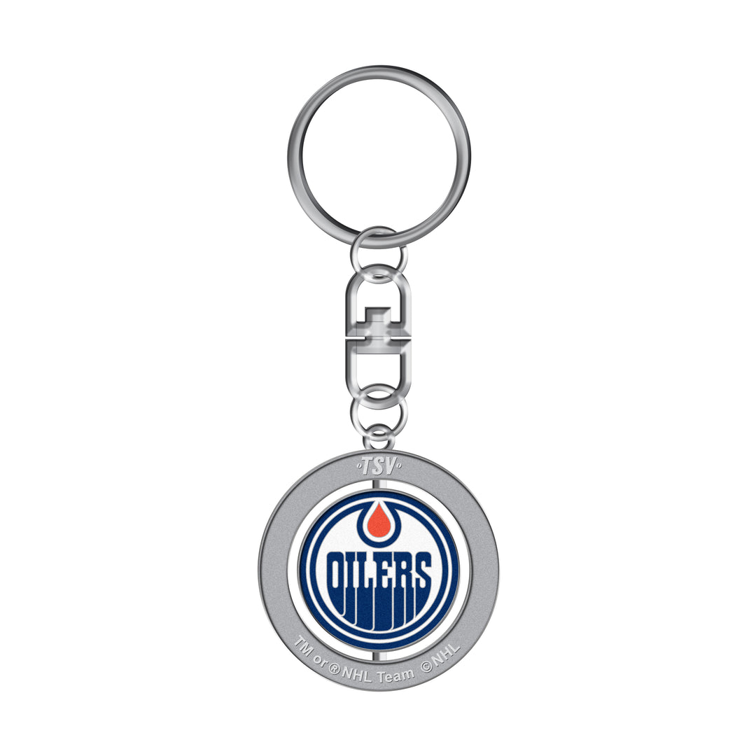 Edmonton Oilers Home Logo Spinner Keychain