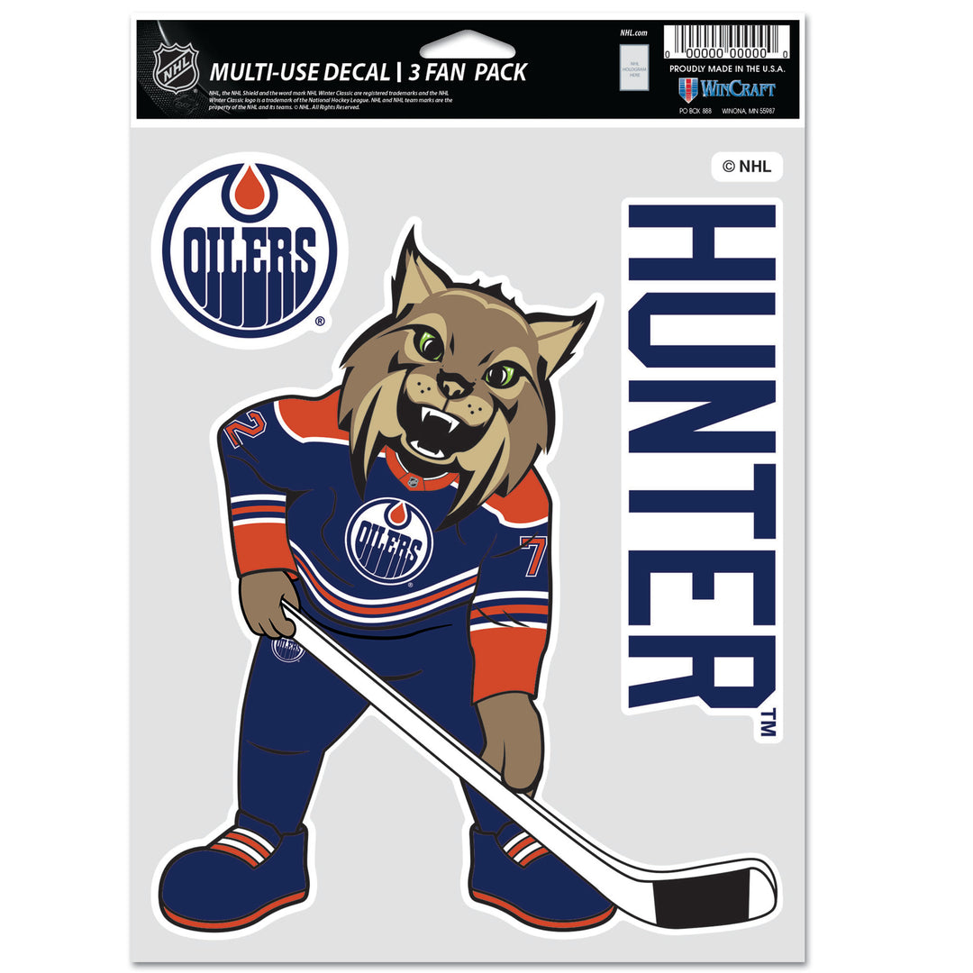 Edmonton Oilers Hunter 3 Pack Decal Set