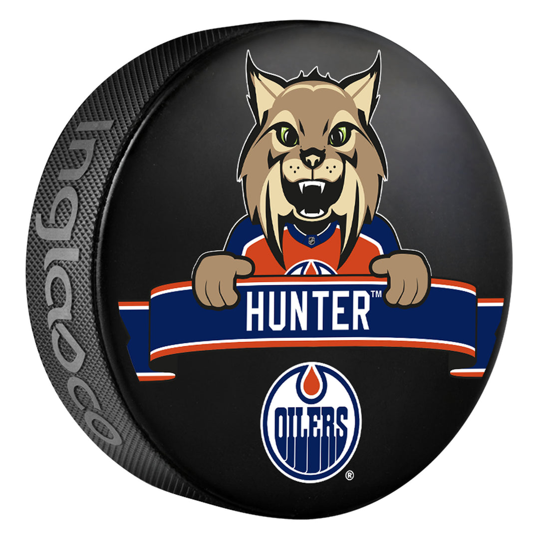 Edmonton Oilers Hunter Mascot Puck