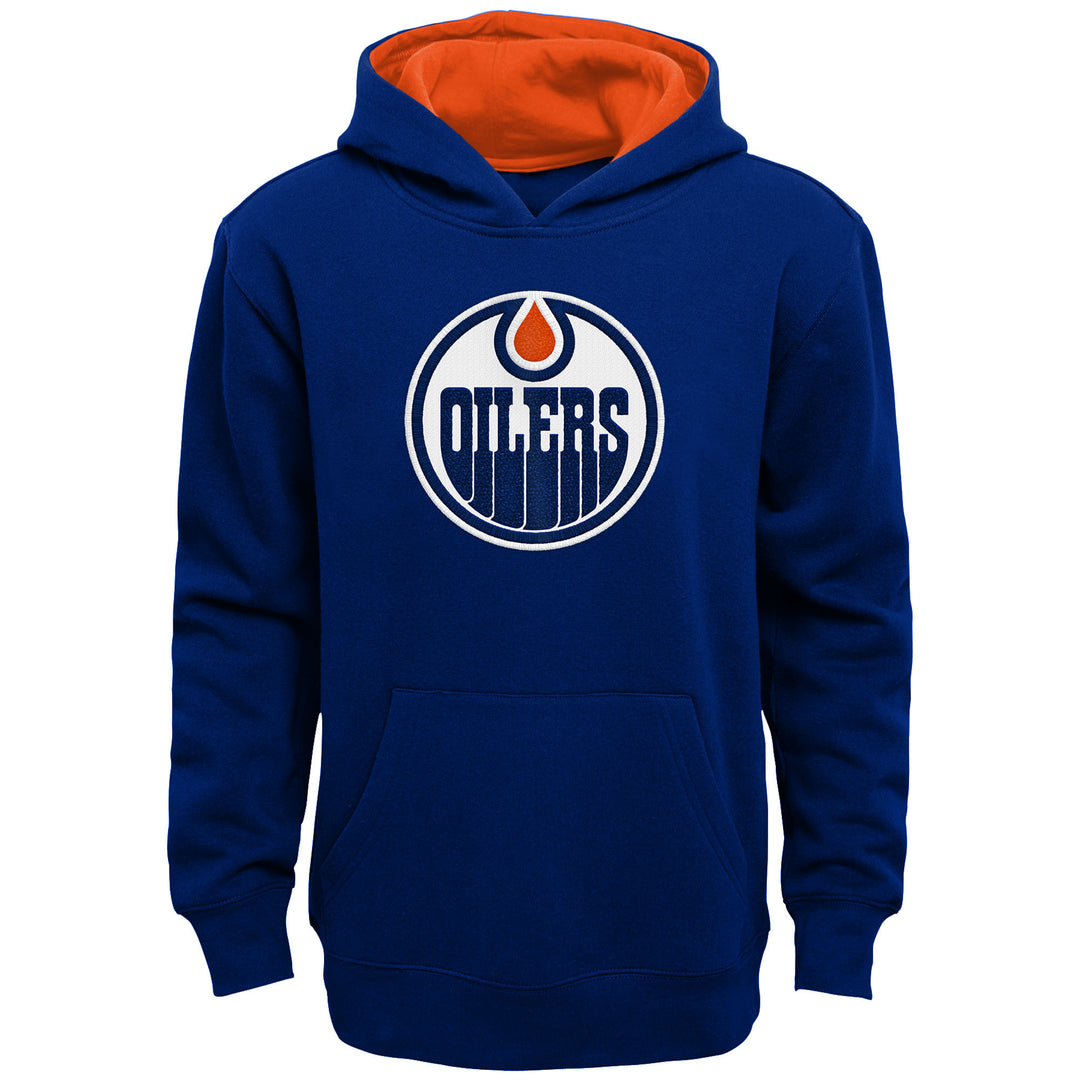 Edmonton Oilers Kids Outerstuff Prime Fleece Blue Hoodie