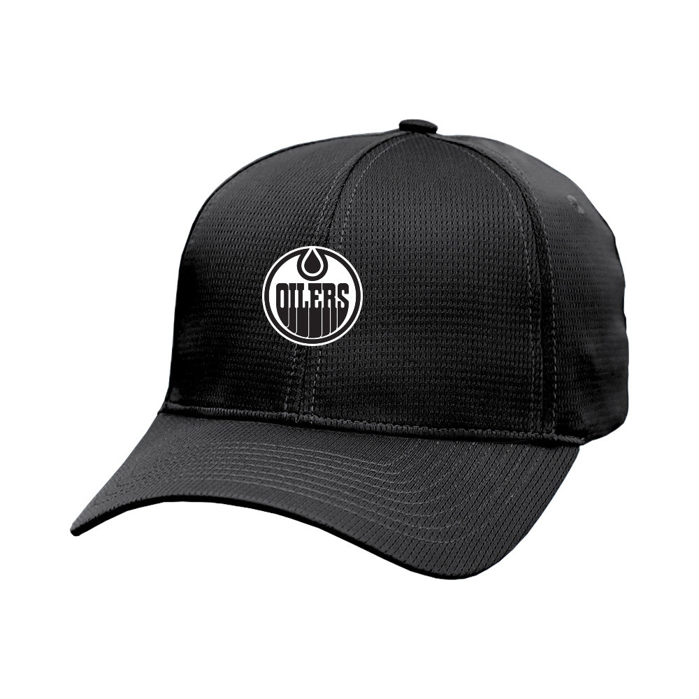 Edmonton Oilers Levelwear Black Zephyr Adjustable Hat
