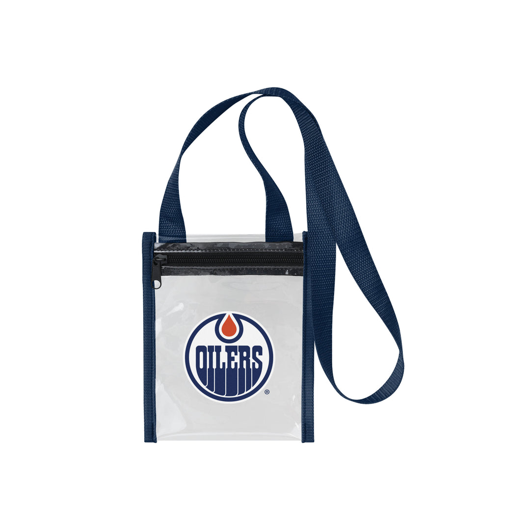Edmonton Oilers Logo Clear Crossbody Tote Bag