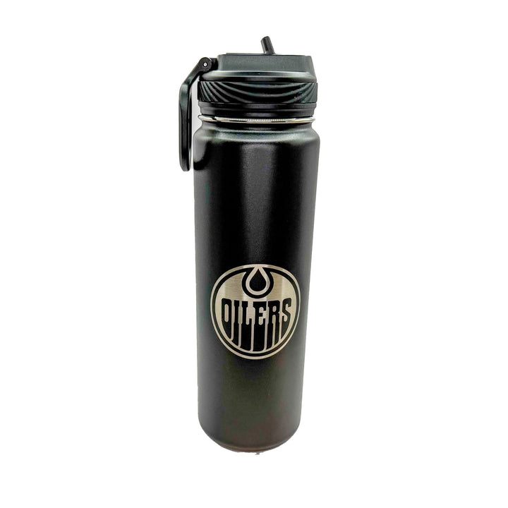 Edmonton Oilers Lululemon Black Back To Life Sport 24oz Bottle