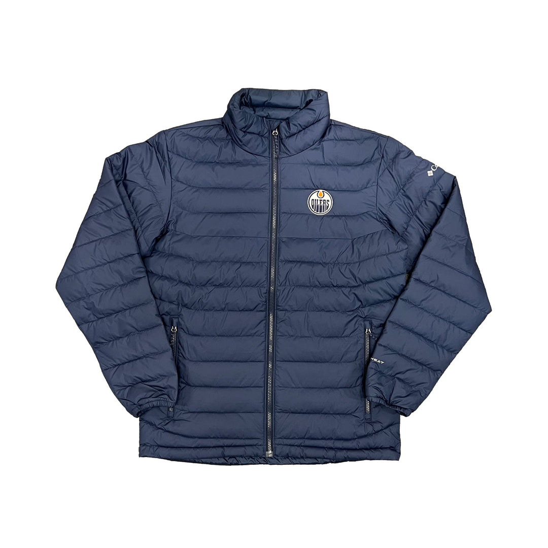 Edmonton Oilers Columbia Navy Powder Lite Full Zip Jacket