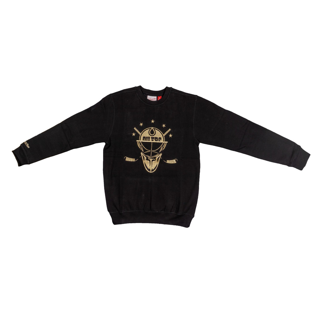Edmonton Oilers Mitchell & Ness Golden Egg Black Crewneck Sweatshirt
