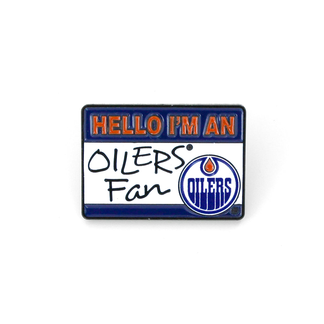 Edmonton Oilers Name Tag Lapel Pin