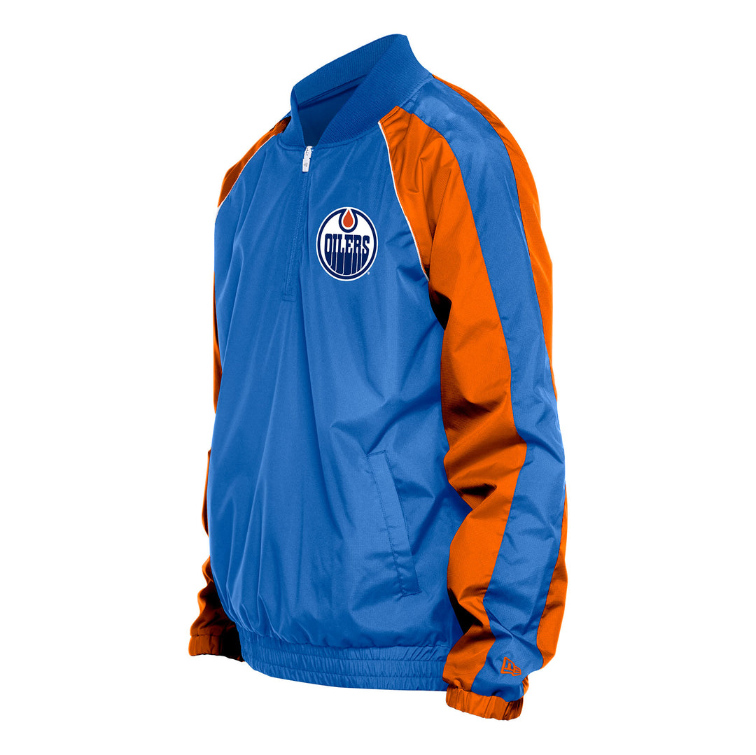 Edmonton Oilers New Era 1954 Royal Quarter-Zip Windbreaker Jacket
