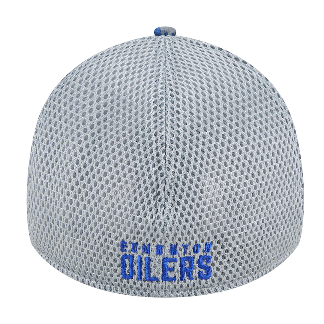 Edmonton Oilers New Era Blue & Grey Camo 39THIRTY Flex Hat