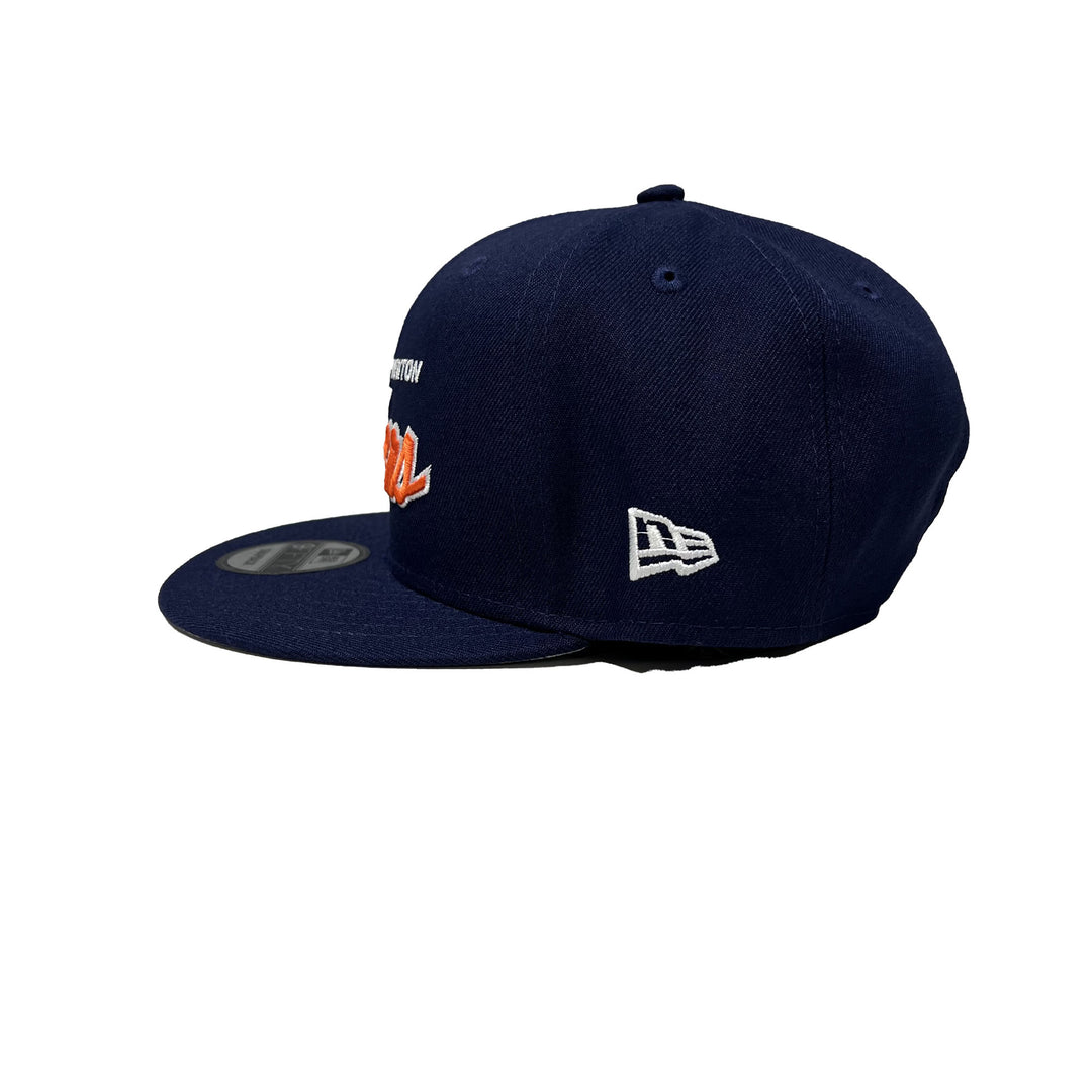Edmonton Oilers New Era Navy Script 9FIFTY Snapback Hat