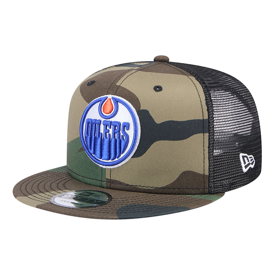 Edmonton Oilers New Era Camo 9FIFTY Mesh Snapback Hat