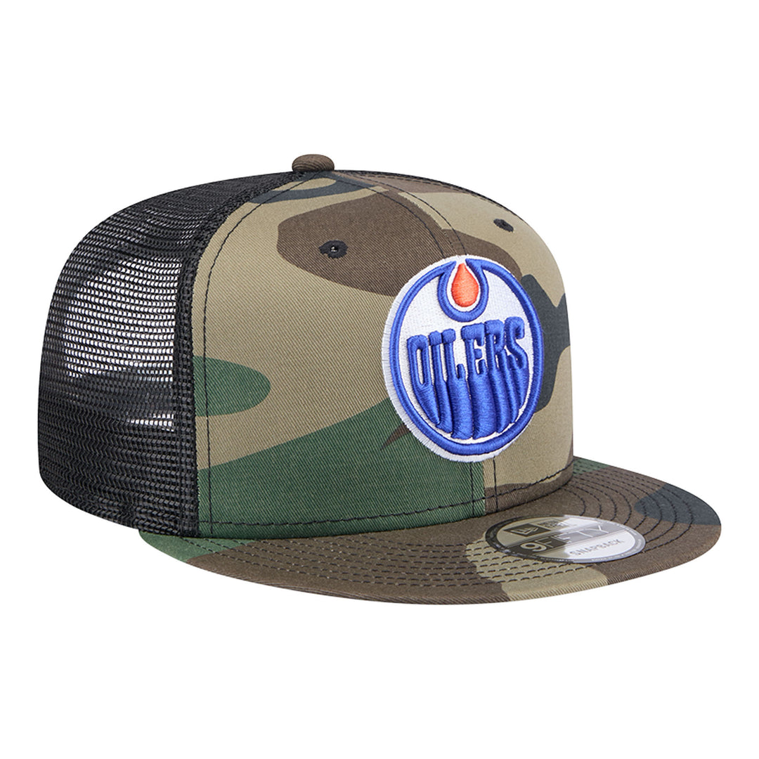 Edmonton Oilers New Era Camo 9FIFTY Mesh Snapback Hat