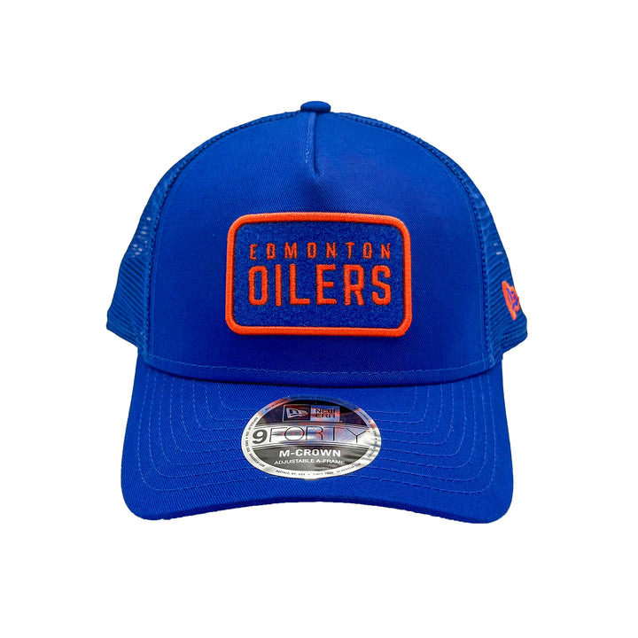 Edmonton Oilers New Era 9FORTY A-Frame Blue Tonal Patch Snapback Hat