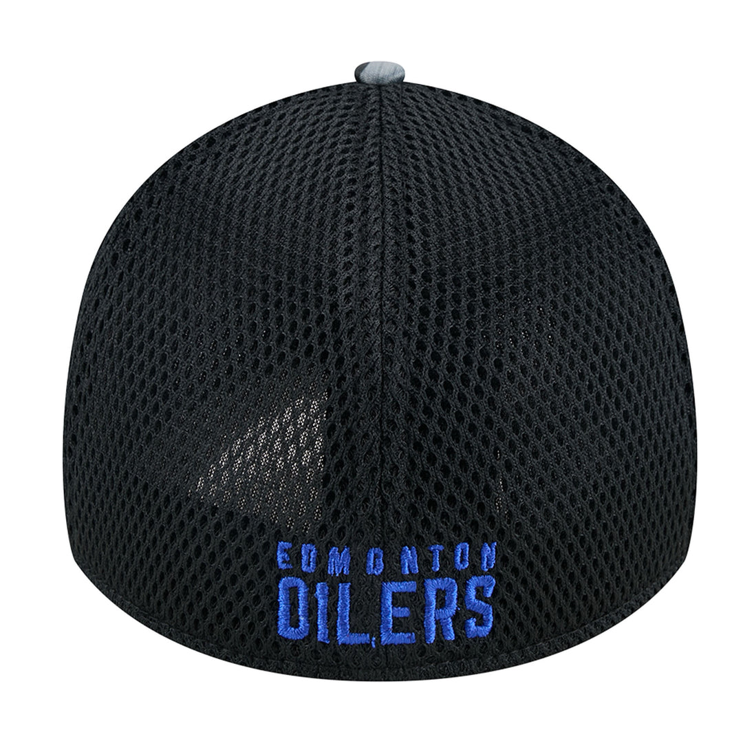 Edmonton Oilers New Era Blue & Black Camo 39THIRTY Flex Hat