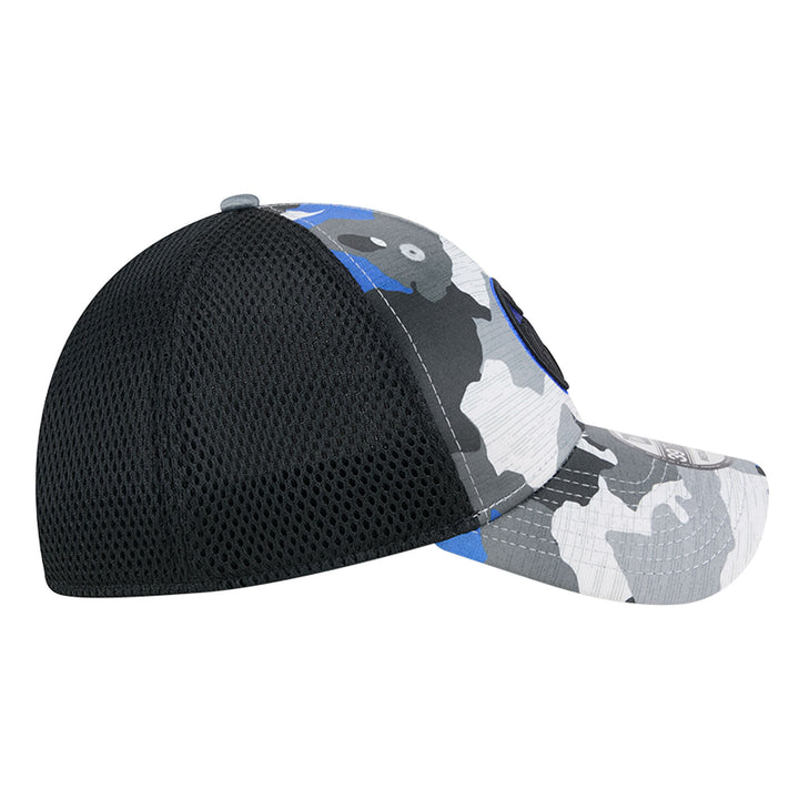 Edmonton Oilers New Era Blue & Black Camo 39THIRTY Flex Hat