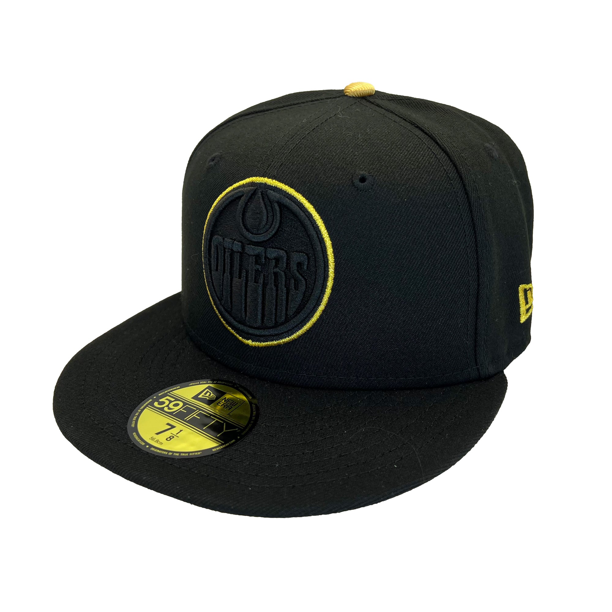 Edmonton Oilers New Era Black Gold 59FIFTY Fitted Hat – ICE