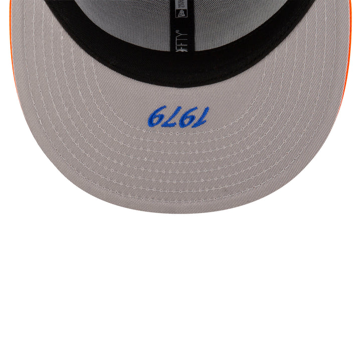 Edmonton Oilers New Era Blue & Orange Hidden Royal 59FIFTY Fitted Logo Hat