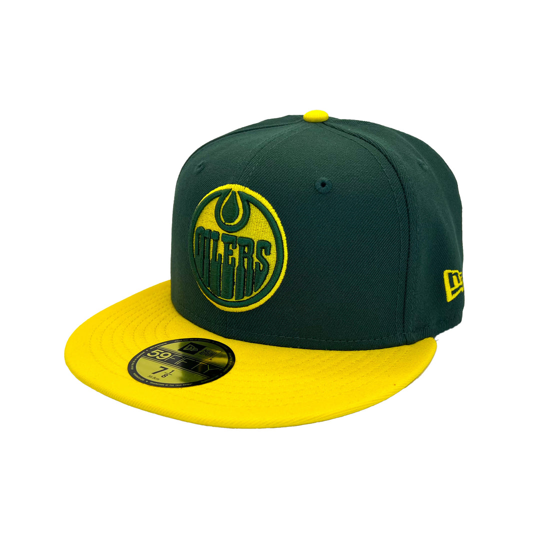 Edmonton Oilers New Era Green & Gold City Collection 59FIFTY Fitted Hat