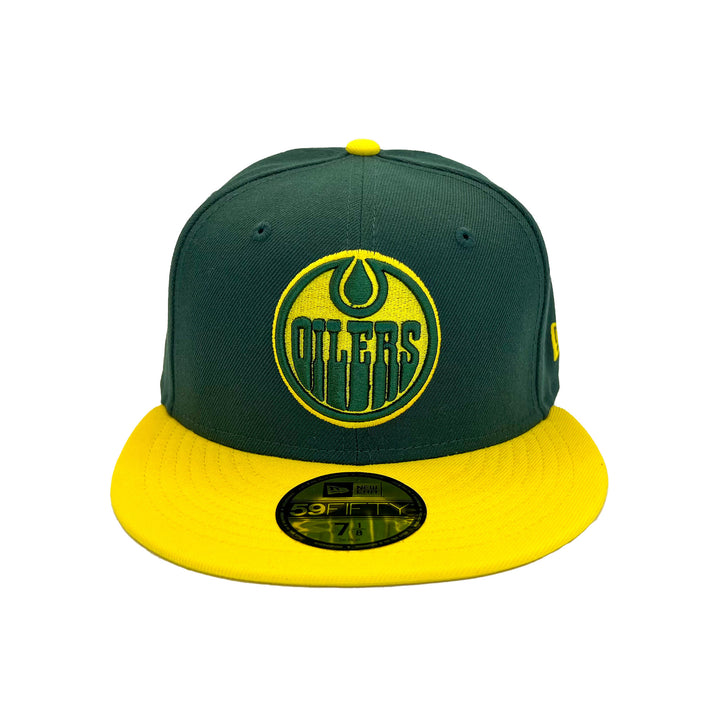 Edmonton Oilers New Era Green & Gold City Collection 59FIFTY Fitted Hat
