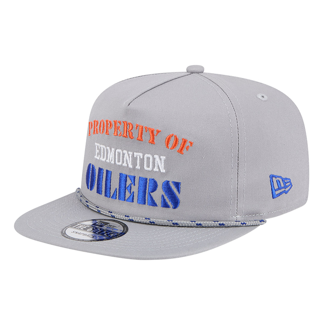 Edmonton Oilers New Era Grey Vintage GOLFER Snapback Hat