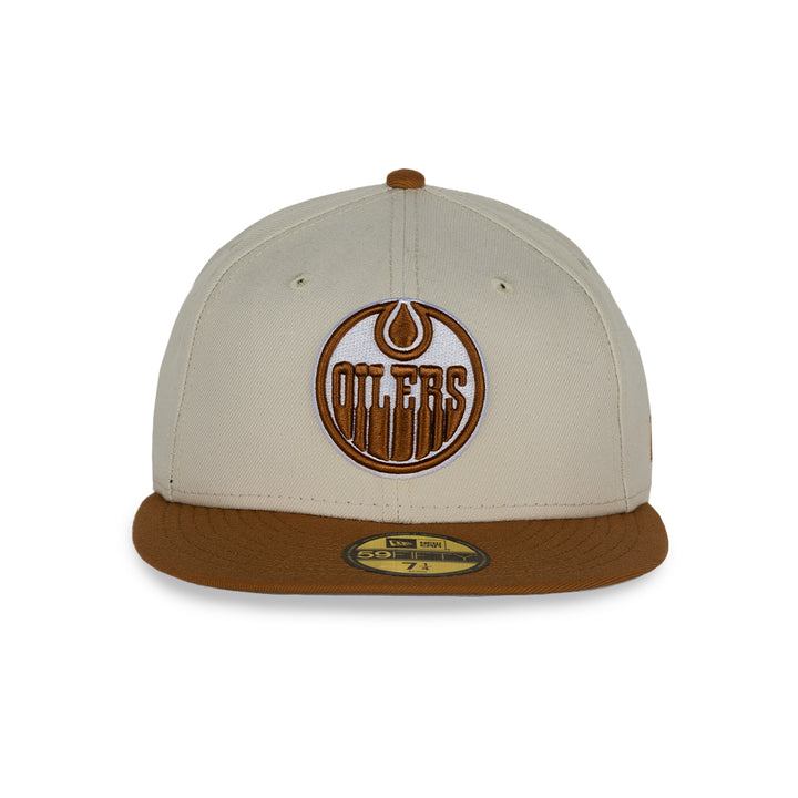 Edmonton Oilers New Era Grey & Brown Two-Tone Stone Color Pack 59FIFTY Fitted Hat