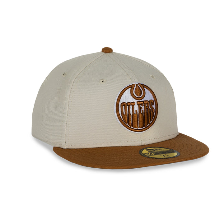 Edmonton Oilers New Era Grey & Brown Two-Tone Stone Color Pack 59FIFTY Fitted Hat