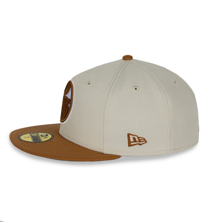 Edmonton Oilers New Era Grey & Brown Two-Tone Stone Color Pack 59FIFTY Fitted Hat